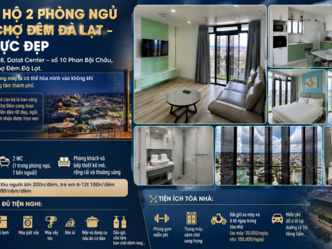 Căn Hộ 2 Phòng Ngủ View Chợ Đêm Đà Lạt Đẳng Cấp Tại Dalat Center